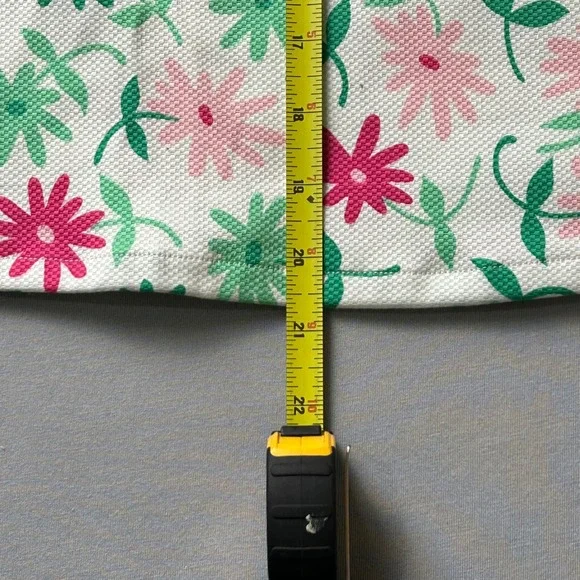 Josephine Chaus Womens White Pink Green Floral Daisy A-Line Mini Skirt Size 6 - Picture 8 of 10